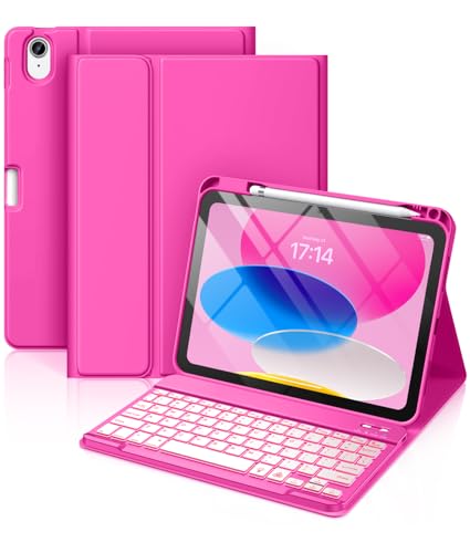Hamile for iPad A16 11th 10th Generation Case with Keyboard - Wireless