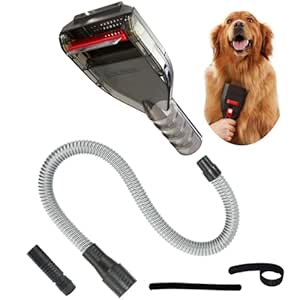 Dog Brush Vacuum Attachment with Universal Adapters for Vacuum Cleaners