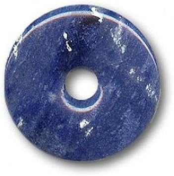Shamans Market Pi Stone Sodalite - Polished Gemstone Donut Pendant - Blue Sacred Circle Stone for Ceremony & Meditation
