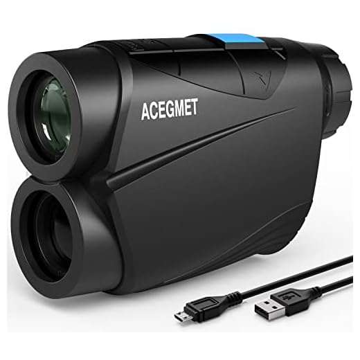 Acegmet Golf Rangefinder, 650 Yards Range Finder for Golfers, Golf Rangefinder with Slope, Flag Lock and Pulse Vibration, Continuous Scan Golf Laser Rangefinder, 6X Magnification, Li-ion Battery