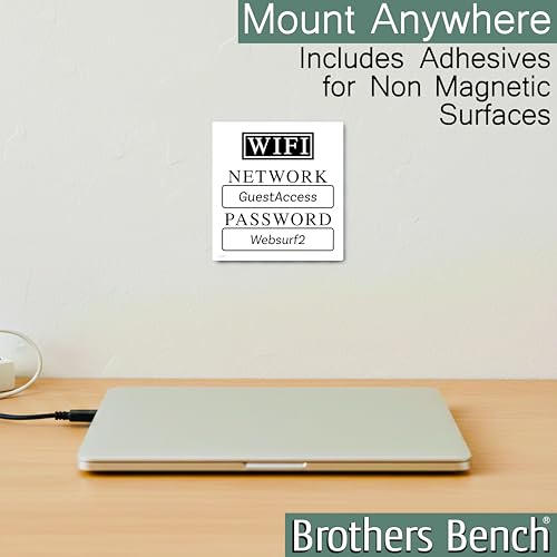 Señal magnética de contraseña WiFi blanca y negra para hogar miniatura 7