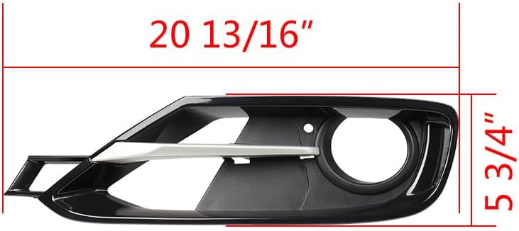 Pair Black Chrome Trim Front Lower Bumper Fog Light Grill Cover for 2012-2015 BMW F30 F31 3-Series 320i 328i 328d 335i Sport-Line