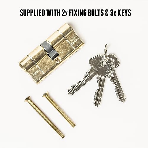 TSS Polished Brass High Security TS007 1 Star Euro Cylinder Lock, British Standard - Image 2