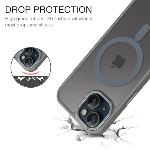 Coque iPhone 15 Plus MagSafe BENTOBEN translucide et antichoc