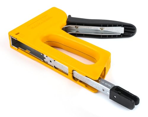 Image of AL-10 Manual Staple Tacker (Lightweight Aluminium Body, Ergonomic Handle Lock for Easy Storage, Visual Refill Window, Ideal for Upholstery & Craft)