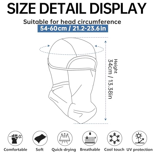 Image of Balaclava Ski Mask, Sun UV Protection Breathable Full Head Face Mask for Men Women Skiing Cycling