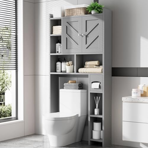 Meilocar Over Toilet Storage Cabinet with Shelf