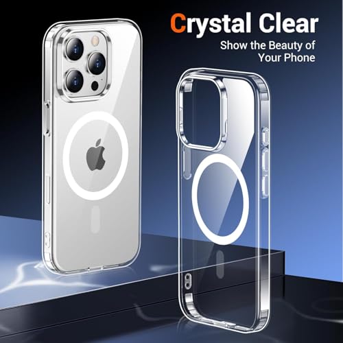 Image of ShieldTech Back Cover Case + Screen Protector for Apple iPhone 15 Pro | Mag-Safe Compatible | Transparent Mobile Phone Back Cover Case for i Phone 15 Pro /iPhone 15Pro | TPU Transparent Back Cover
