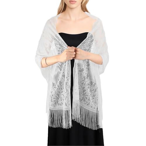 Pashmina Shawls And Wraps For Women,Women's Scarves Wrap,Whi