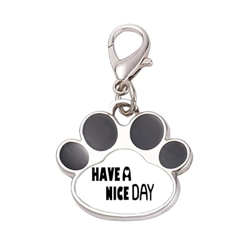 DIYthinker?English Quote Design Nice Day Pet Tag Keychain Dog Cat ID