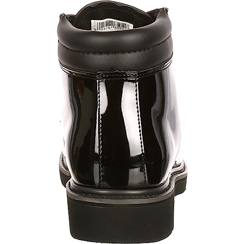 ROCKY Vestido de couro de alto brilho Chukka, Preto, 3 Wide