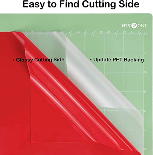 Image of HTVRONT Red Permanent Vinyl - 12 inch x 14 FT Glossy Red Adhesive Permanent Red Vinyl Roll Compatible with Cricut Cutting Machine, Silhouette, Cameo Cutters, Signs, Scrapbooking, Craft, Die Cutters