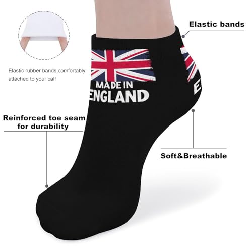 Made in England British Flag Union Jack Ankle Socks for Men Women Cushion Running Low Cut Socks3
