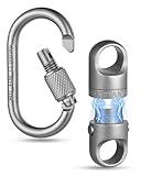 FEGVE Titanium Quick Release Magnetic Keychain with Carabiner Clip and Key Ring for Ourdoor Camping -Security Lock Design
