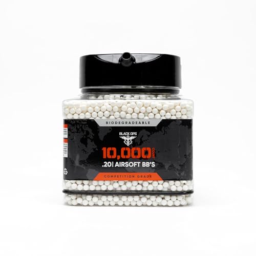 Black Ops Airsoft BBS – 10,000 Count, 6mm .20g Precision Ammo for AEG & Sniper Rifles