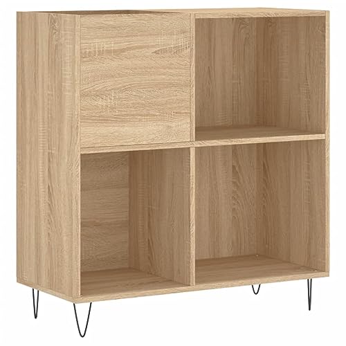 vidaXL Mueble Discos Madera contrachapada Roble Sonoma 84,5x38x89 cm