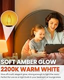 Klarlight 2.5W E14 LED Vintage Salt lamp Light Bulb Warm White,C35 Candle Bulbs Small Edison Screw Light Bulb,2200K Amber SES Dim Orange Bulb Equivalent 20W Incandescent,Non-Dimmable,2-Pack - Image 3