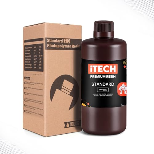 Image of Itech Premium Standard 3D Printer Resin - (Translucent) 1000g High Precision UV Curing Photopolymer for LCD & DLP Printers Low Odor, Fast Curing, Exceptional Detail.