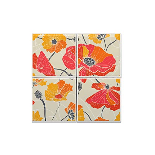 Carreaux céramique décoratifs pour rénover un mur avec motif floral