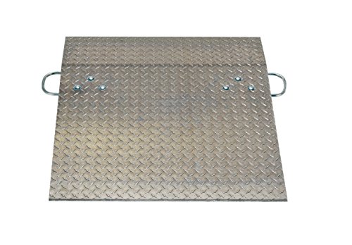 vestil a-3036 aluminum hand truck dock plate 30 in x 36 in 500 lb capacity silver
