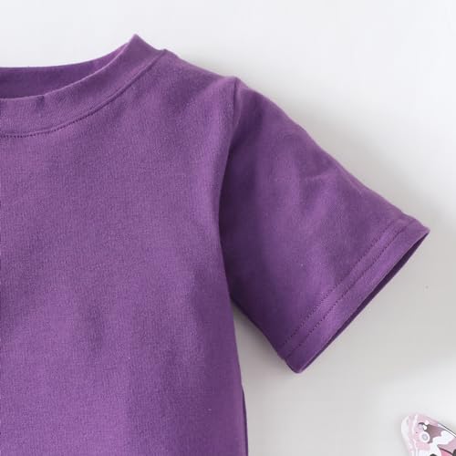 Image of Magic Park 6M-14Y Baby Short Long Sleeve Tee Tops Toddler T-Shirt Kids Solid Color Shirts Boys Girls Casual Blouse