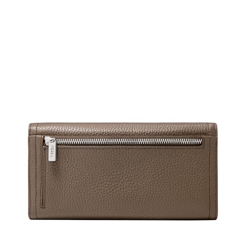 Image of Fossil Women's Logan Leather Wallet RFID Blocking Flap Clutch Organizer