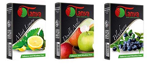 Zebra Smoke Starter Series Pack: 18" 2 Hose Hookah Combo Kit Set W/Instant Charcoal (Like Three Kings Charcoal), Tanya Molasses(Like Blue Mist) #TOP1