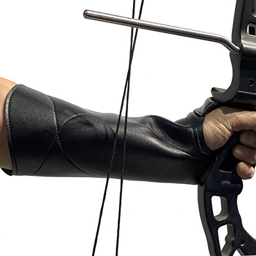 HRCHCG Archery Armguard Arm Guard Bow Hand Shooting Glove PU Leather