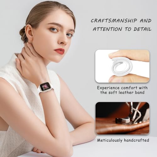 20mm Leather Watch Strap for Garmin Approach J1/Forerunner 570 42mm/Vivoactive 6/5/Venu Sq 2/Sq 2 Music - Image 3