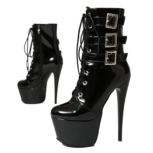 Platform Polo Dance Boots Ankle High for Women Heel Height 6 ' / 15.5cm