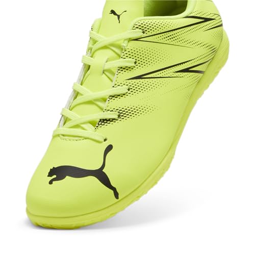 PUMA PUMA Unisex-Child, Attacanto Indoor Training, PUMA Electric Lime - PUMA Black, Big Kid, 13