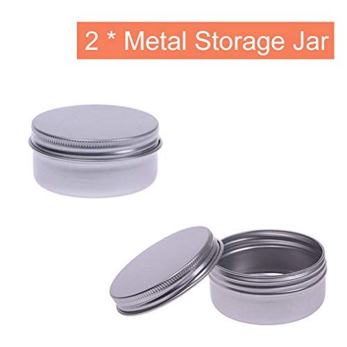 Pollen Scrapers Kit for Grinder - Spices Grinder Cleaning Kit includes 10Pcs Scraper 4Pcs Pollen Brush 2Pcs Metal Spoon and 2Pcs Metal Storage Jar
