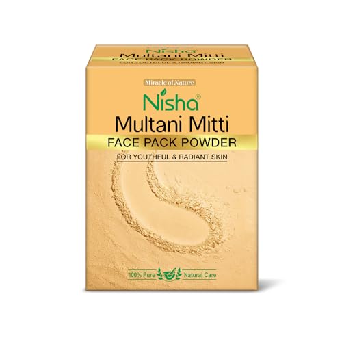 Image of Nisha Multani Mitti for Face 100g | Fuller's Earth Powder | Natural Oil Control, Acne & Tan Removal | Skin Brightening Face Pack