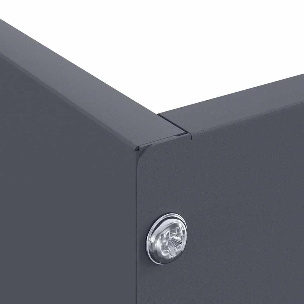 Bordure de pelouse en acier Anthracite 60 x 60 x 13 cm
