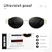 kimorn Retro Oval Sunglasses for Women Men Trendy Sun Glasses Classic Shades UV400 Protection K1653 (Gold/Black)