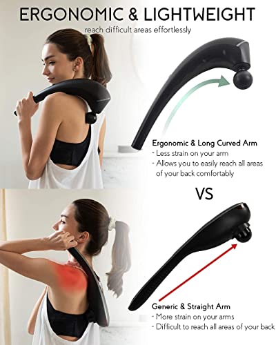 Zyllion Zma-13 Shiatsu Pillow Massager (Black) And Zma-27 Rechargeable Handheld Massager (Black) Bundle #TOP3