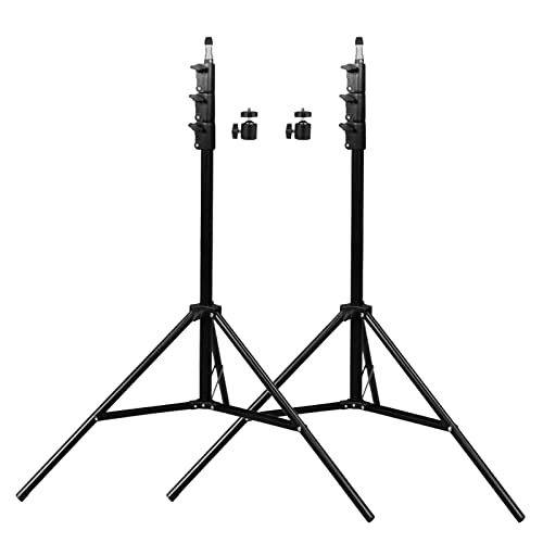 Photography Light Stand, 7.9ft/2.4m Adjustable Spring Cushioned Heavy Duty Tripod with 1/4