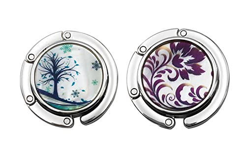 Set of 6 Mixed Pattern Foldable Womens Bag Purse Hook Handbag Hanger Holder (Bag hook-6pcs)