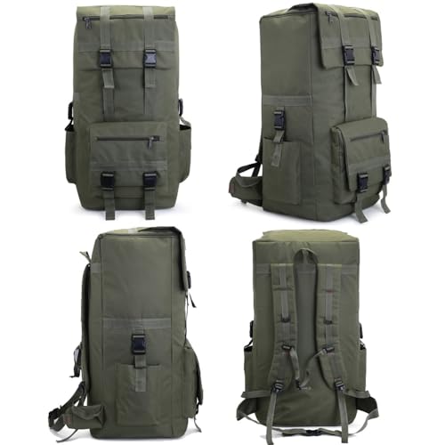 Mochila impermeable para senderismo 120L verde miniatura 3
