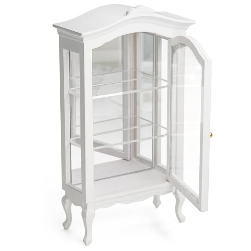 Odoria Dollhouse Curio Cabinet Miniature: 1/12 Scale Display Bookcase for