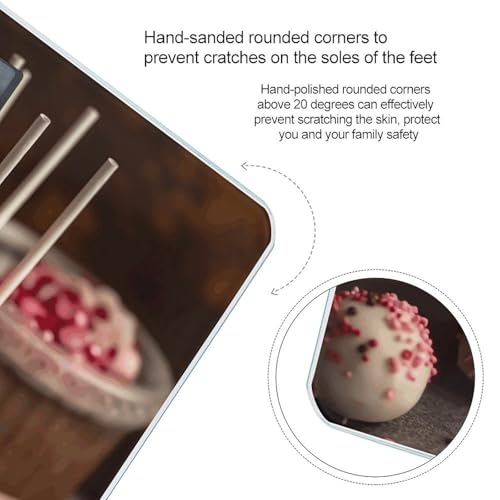 Báscula digital de baño Stack of Cake Pops con pantalla LED miniatura 4