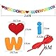 VINFUTUR Herzlichen Glückwunsch Girlande Gratulation Banner Bunt Filz Hängende Deko für Abitur Abschluss Graduation Geburtstag Hochzeit Jubiläum Ruhestand