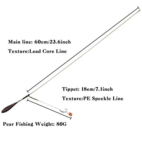 Carp Fishing Rigs Kit, Carp Flat Pear Sinker With Swivel Carp Fishing Hair Rigs Kit Carp Hook Carp Sinker Corn #TOP1