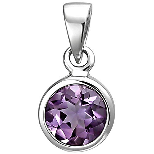 Jobo Damen-Anhänger aus 925 Sterling Silber mit Amethyst 7 mm