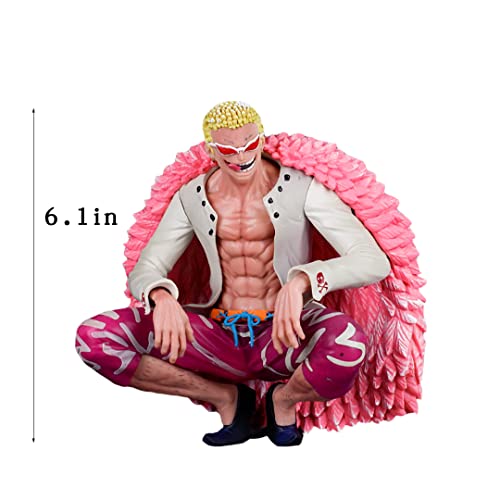 Duezkup The Grandline Men Vol. 17 - Sea Thief Anime Dxf ~ 6.2" Donquixote Doflamingo Pvc Figure Interchangeable Face #TOP3