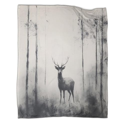 Plaid microfibre compact 150x200cm lit couverture douce faune 3D