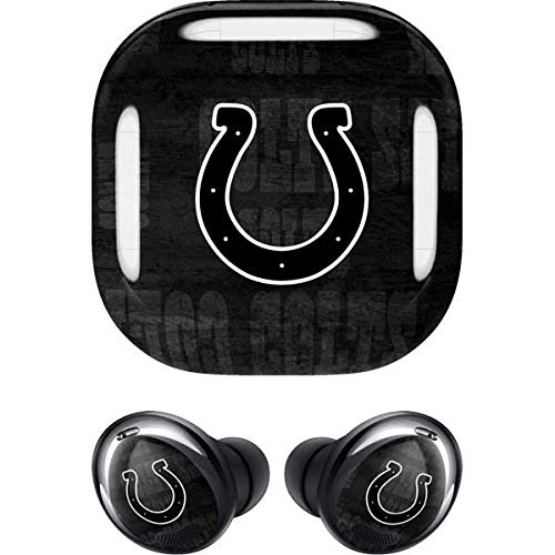 Skinit Decal Audio Skin Compatible with Samsung Galaxy Buds Pro - Officially Licensed NFL Indianapolis Colts Black & White Design