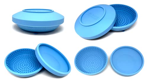 Kasian House Lick Mat For Dogs With Lid & Water Bowl, Lick Bowl For Travel And Pet Food Storage On The Go, Slow Feeder Dog Bowl With Suction Cup, Interactive Pet/Dog/Cat Toy, Bpa Free Silicone #TOP3