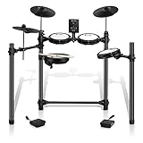 ✅ [Distribución de tono sensible]: el kit de batería electrónica tiene subdivisiones de tono sensible en diferentes posiciones de tambores y platillos, que restauran todas las técnicas de percusión sutiles de los tambores reales y permiten una experiencia de interpretación más realista; Los ricos efectos de sonido permiten que los principiantes y los jugadores experimentados se diviertan con él.