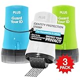 Guard Your ID Advanced 2.0 Roller 3-Pack for Identity Theft Protection, Confidential Security Stamp Mixed Color Kit (Turquoise, Green, White)